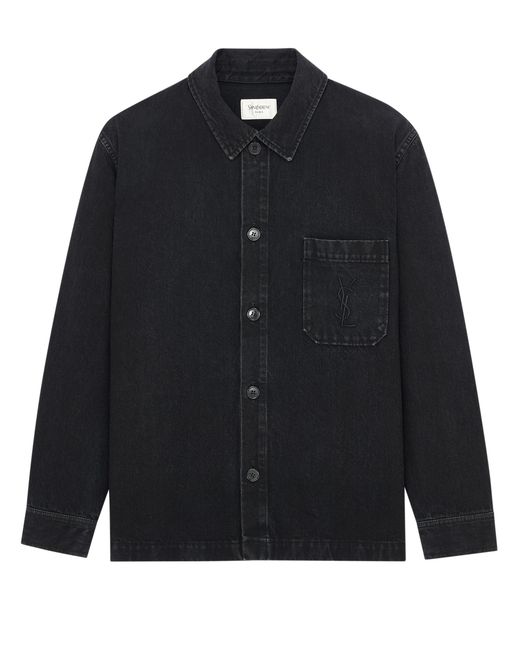 Saint Laurent Black Denim Overshirt for men