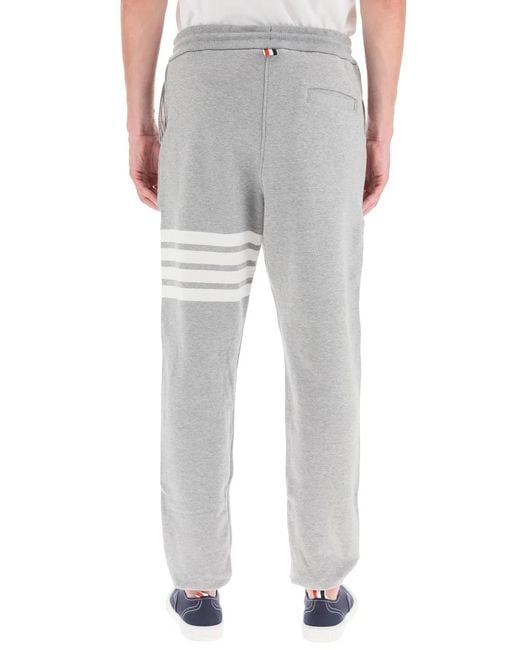 Thom Browne Gray 100% Cotton Comfortable Trousers for men