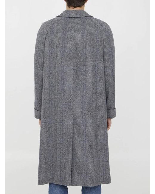 Gucci Gray Houndstooth Coat for men