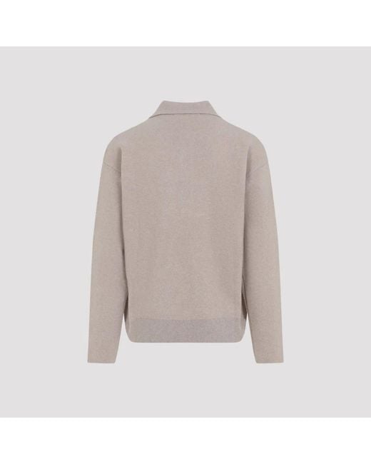 Jacquemus Gray Vareuse Pallone Merino Wool Pullover for men