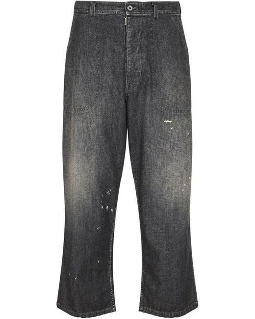 Maison Margiela Gray Wide Leg Jeans for men