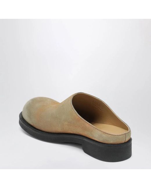 MM6 by Maison Margiela Brown Suede Leather Slippers for men