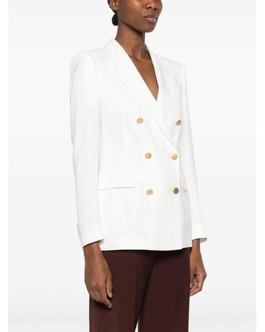 Tagliatore White Double-Breasted Jacket