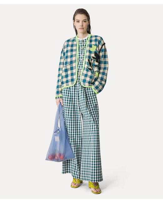 Forte_forte Green Jacquard Gingham Jacket
