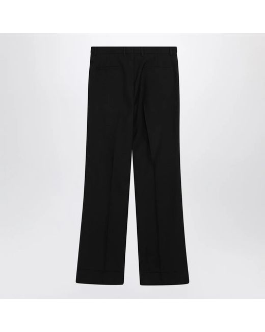 Valentino Black Wool-Blend Trousers for men