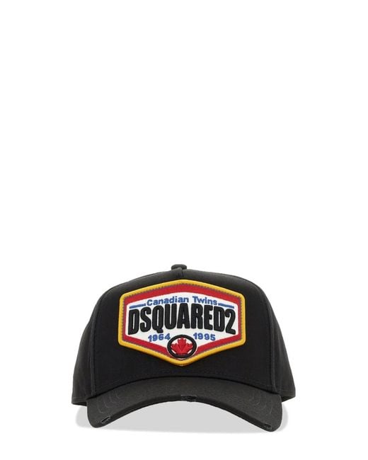 DSquared² Black Baseball Cap for men