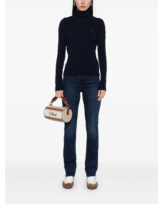 Polo Ralph Lauren Blue Pullover A Collo Alto