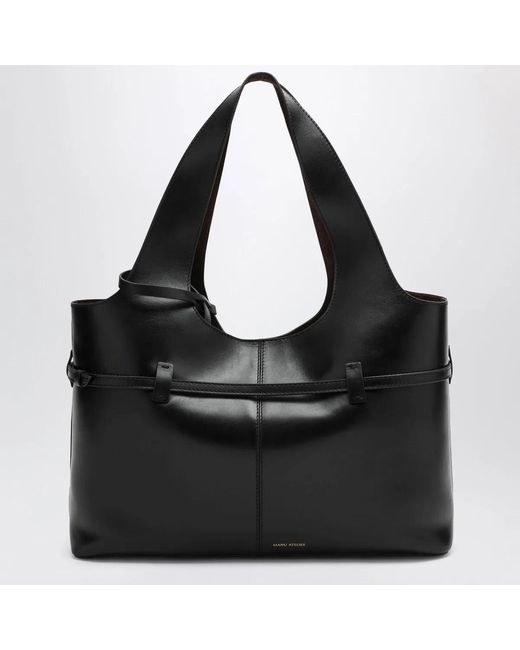 MANU Atelier Black Cambon Cabas Bag