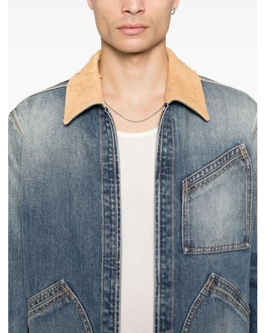 McQueen Blue Denim Jacket for men