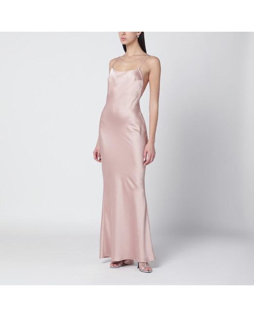 ANDAMANE Women's Pink Peony-Coloured Ninfea Dress With Back Draping
