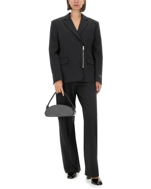 MSGM Black Jacket With Zip