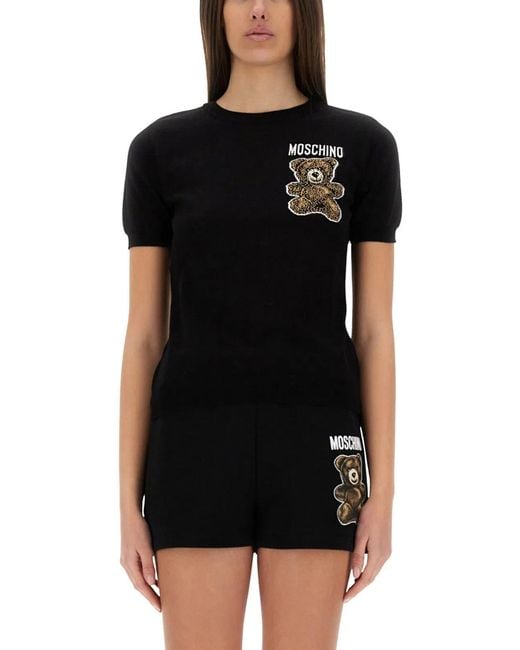 Moschino Black Teddy Bear Sweater