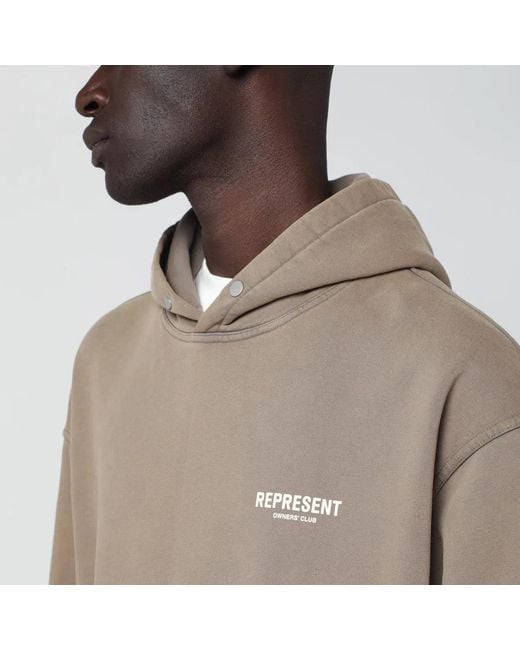 Represent Brown Light Oversized Hoodie for men