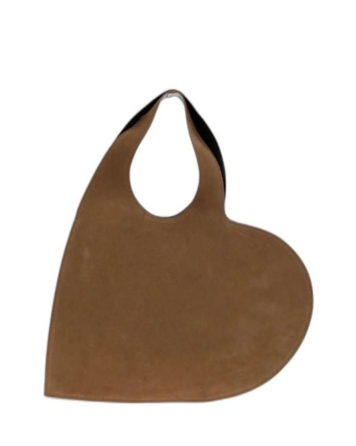 Coperni Brown Double Heart Shoulder Bag