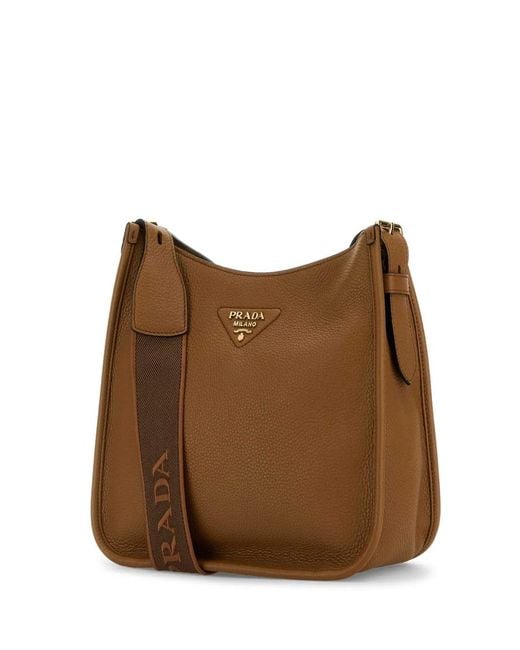 Prada Brown Caramel Leather Shoulder Bag