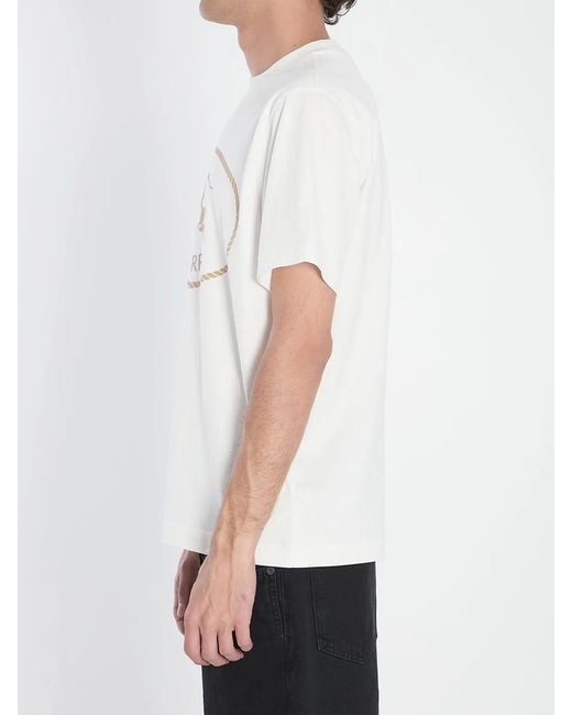 Burberry White Knight Stamp T-Shirt for men