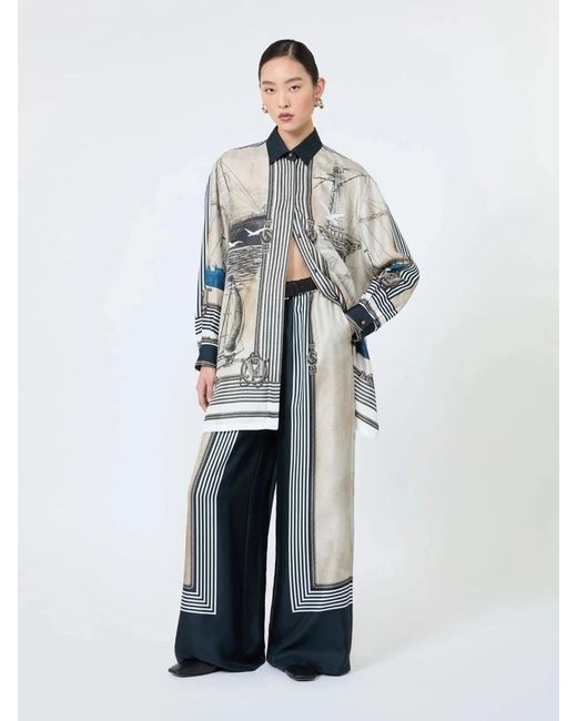Max Mara Blue Mxmcarabo Trouser