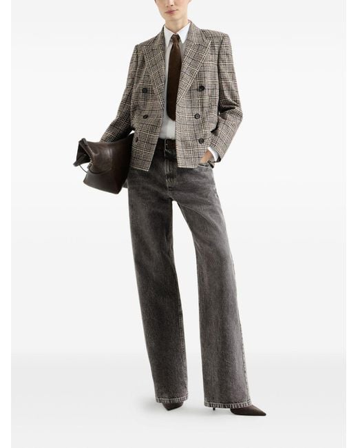 Brunello Cucinelli Gray Relaxed Denim Trousers