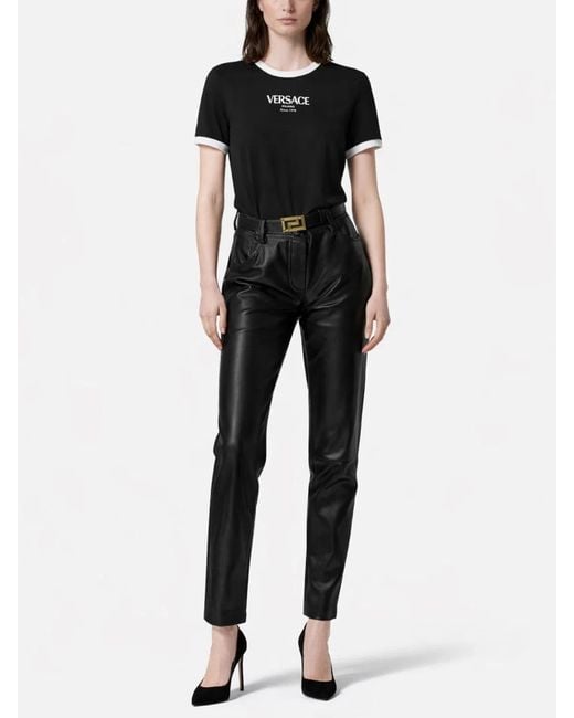 Versace Black T-Shirt With Logo
