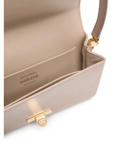 Dolce & Gabbana Pink Dolce & Gabbana Powder Leather Marlene Clutch
