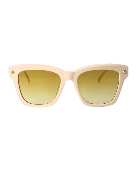 McQueen Yellow Metallic Sunglasses