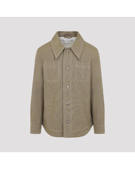 AMI Natural Worker Buttoned Cotton Jacket for men