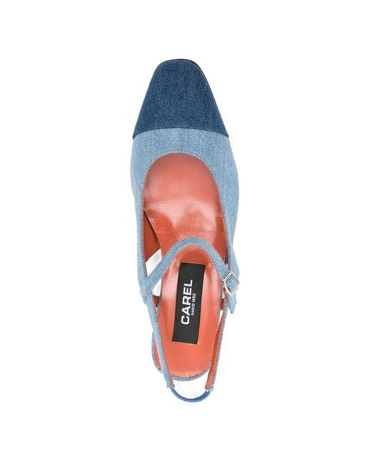 CAREL PARIS Blue Oceano Slingback Ballets