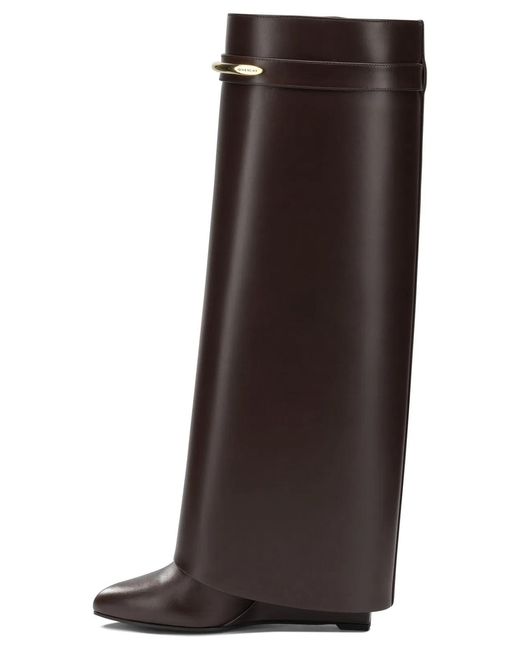 Givenchy Brown "Shark Pinch" Knee Boots