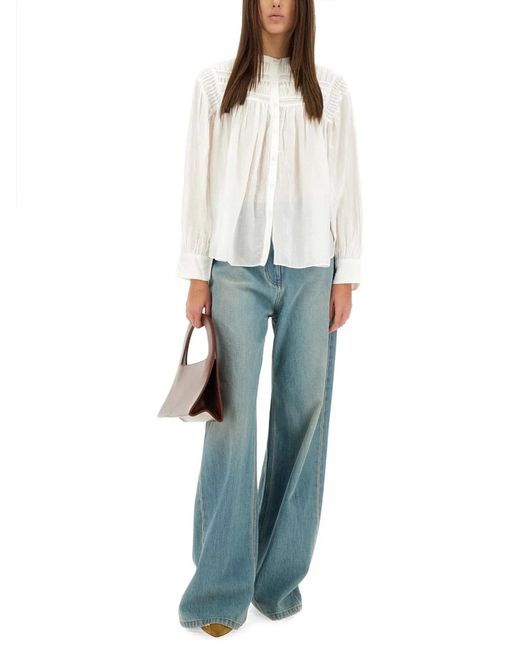 Isabel Marant White Isabel Marant Etoile Camicia Plalia