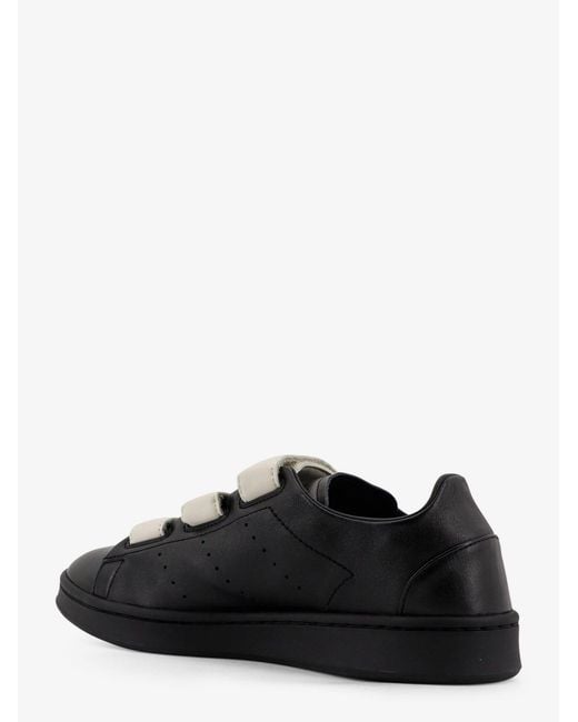 Y-3 Black Stan Smith Velcro Leather Sneakers for men