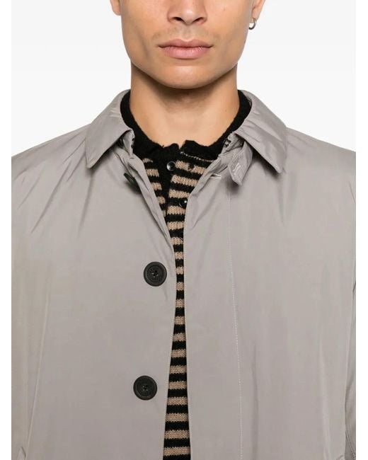 Herno Gray Smooth Waterproof Down Jacket for men