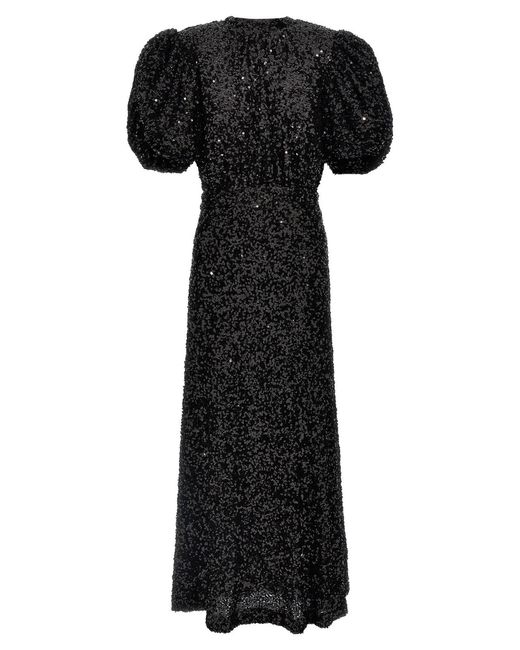 ROTATE BIRGER CHRISTENSEN Black Rotate Birger Christensen Sequin Midi Dress