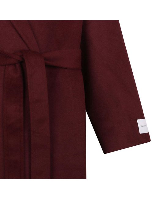 Calvin Klein Red Deep Rouge Recycled Wool