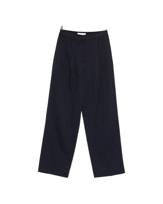 DUNST Blue Cotton Blend Chino Trousers