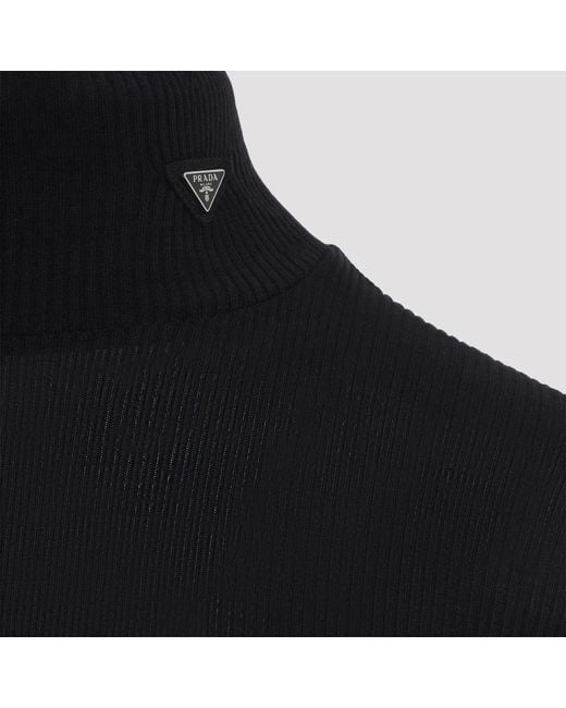 Prada Black Wool Blend Sweater