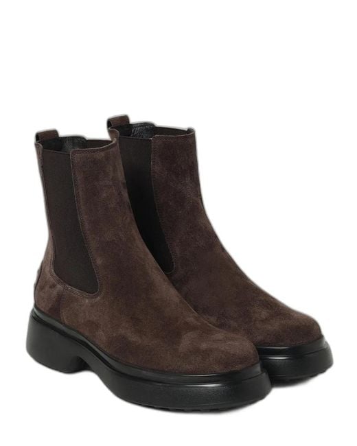 Tod's Black Suede Chelsea Boots