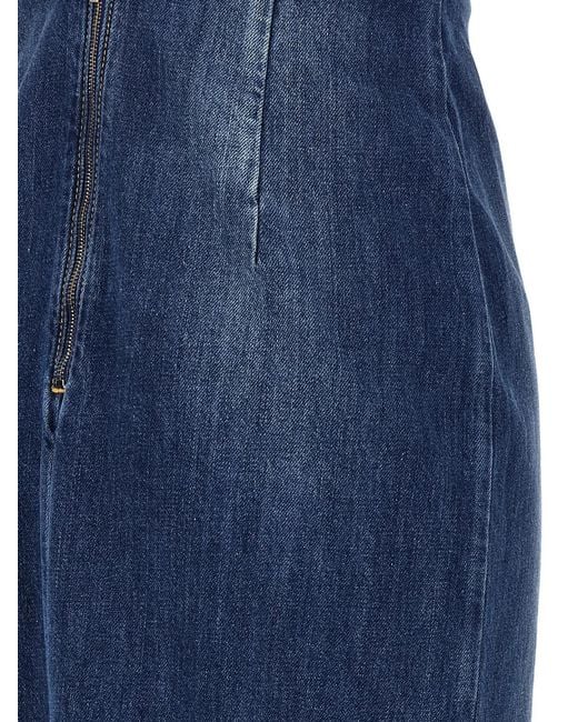 Nensi Dojaka Blue Denim Dress