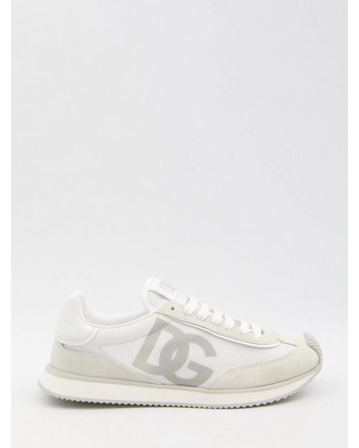 Dolce & Gabbana White Dolce & Gabbana Sneakers With Logo for men