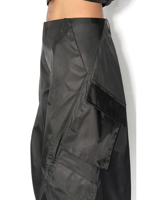 Alaïa Black Alaia Curved Leg Cargo Pants