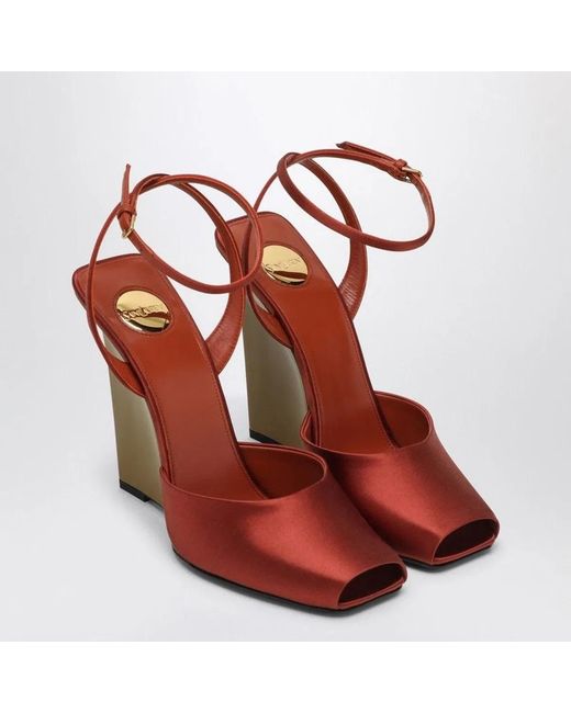 Saint Laurent Red Zeppe La Scandale