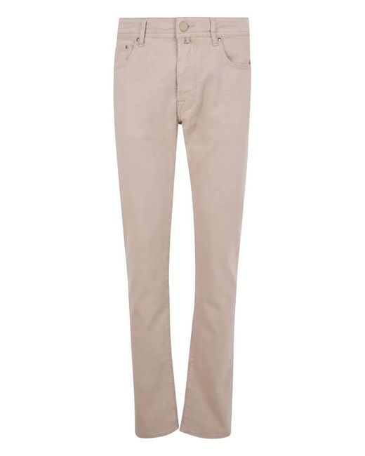 Jacob Cohen Natural "Pant 5 Pockets Slim Fit Bard Tr" Trousers for men