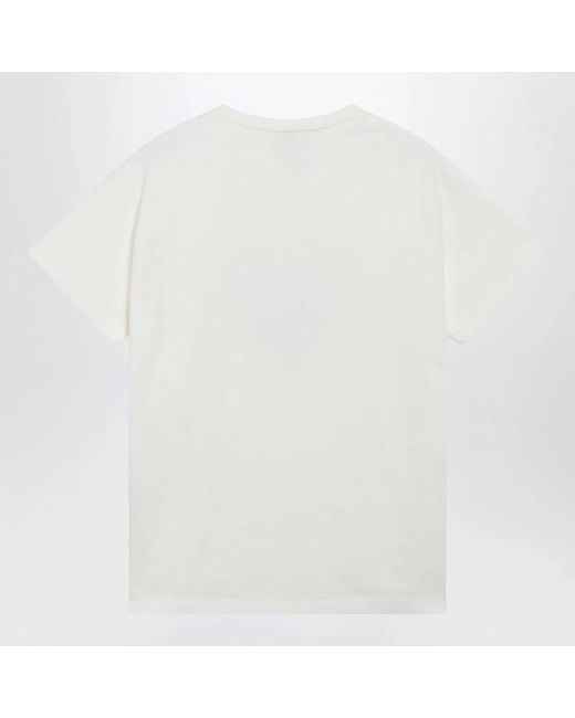 Chloé White T-Shirt With Cherry Logo Print