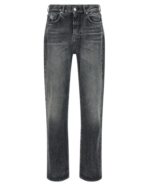 Versace Gray Cotton Jeans for men