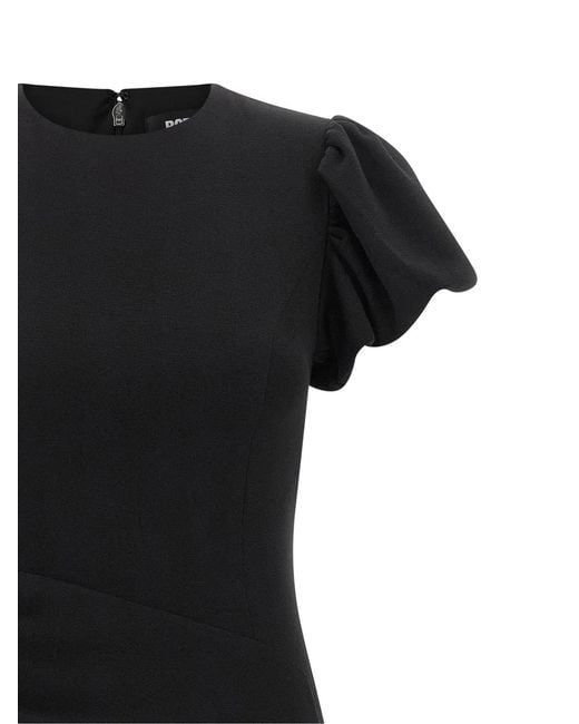 ROTATE BIRGER CHRISTENSEN Black Rotate Birger Christensen Puff Sleeve Dress
