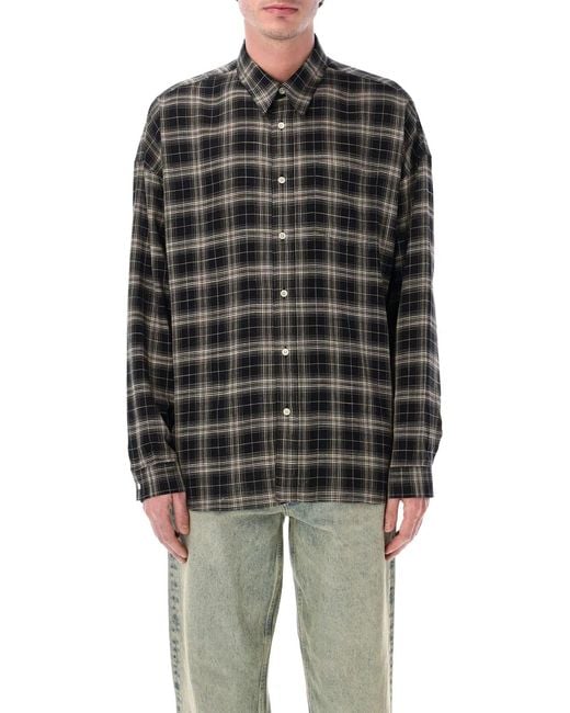 sunflower Black Camicia A Quadri for men