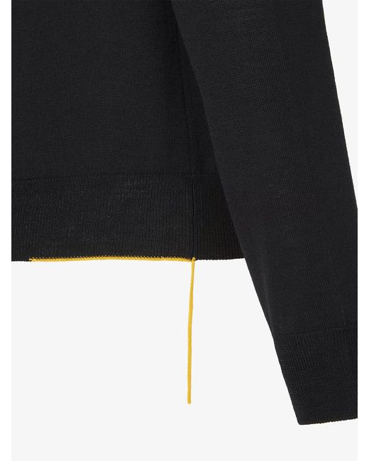 Fendi Black Pullover Basic Fine Merino for men