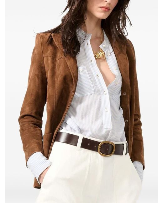 Barbara Bui White Lamb Leather Jacket