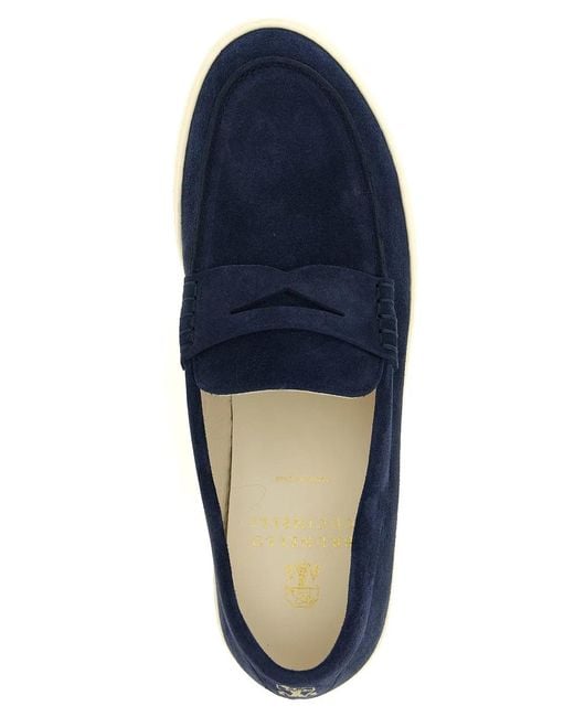 Brunello Cucinelli Blue Loafers Sneakers for men