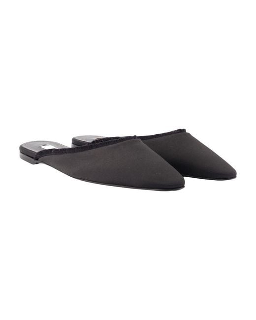 Totême Black Frayed Lounge Sandales