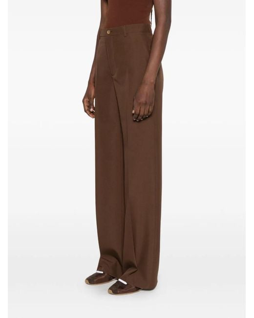 Gucci Brown Polyester Trousers